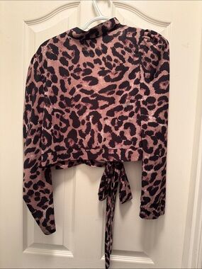 Leopard Print Tie-Back Top